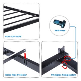 V&LX 18 Inch Tall V1406 UP-Support Deluxe Metal Slat Bed Frame (Twin)
