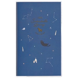 Kutsuwa Notebook, Color Index Notebook, 2026, Slim Monthly, Starts on Sunday, Walk in the Night Sky, 127SHC, Starts from December 2025