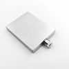 iSavage 3 oz Hip Flask with Square Right Angle Brushed