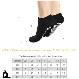 6 Pares de Calcetines de Yoga, Calcetines Yoga Antideslizantes para Mujer, Calcetines Danza para Mujer, Adecuados para Yoga, Pilates, Ballet, Deportes de Interior, Danza, Fitness