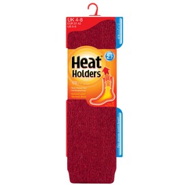HEAT HOLDERS - Women's 2.7 Tog Thermal Winter Warm Knee-Length Wool Socks, Cherry (Xl.wool)