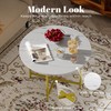 FAMIDGE Round Coffee Table, Small Coffee Tables for Living Room,