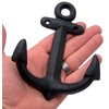 Wowser Nautical Cast Iron Ship Anchor Wall Hooks, 6 Inches,