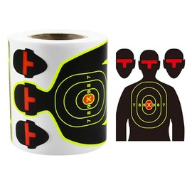 SELLACHE 3 Inch Splatter Adhesive Bullseye Shooting Target Stickers - Splash Effect of Fluorescent Colors - 200 Pack/Classic Black