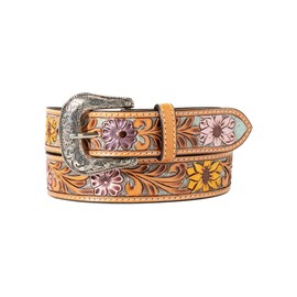 ARIAT Women's Western Sunflower and Daisy Belt, Multicolored, Large