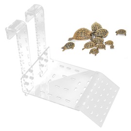 Ejoyous Turtle Platform, Turtle Basking Platform, Transparent Turtle Resting Terrace, Turtle Hanging Ramp, Climbing Shelf for Aquarium, Adjustable (TC)