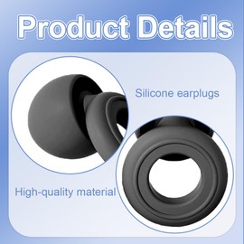 1 Paar Schlaf-Ohrstöpsel, Geräuschunterdrückung, Silikon, wasserdicht, wiederverwendbar, enthält 2 Paar Ohrstöpsel zum Schlafen und Fliegen, passt in jedes Ohr. (Schwarz)