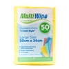 Multi Wipe 50 Large yellow disposable cleaning cloths |"J cloth