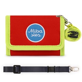 mibasies Kids Wallets for Boys age 3-8, Trifold Wallet for Boys Gifts (Red)