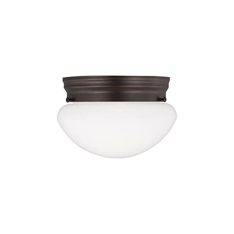 Generation Lighting 2-Light Webster Traditional Flush Mount Ceiling Light Bronze