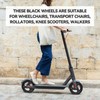 Wealrit Black Solid Walker Wheels Replacement - 6 Inch Drive