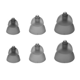 Mixed Set Phonak Power Smokey Dome Small-Medium-Large Domes, Replacement by Sonova, Hearing Aid Domes All receivers -1 Pack/6 Domes Total