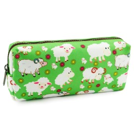 LParkin Federmäppchen mit niedlichem Schaf, Leinen, Stifte-Tasche, Schreibwaren-Gadget-Etui, Make-up-Kosmetiktasche, Kawaii-Box