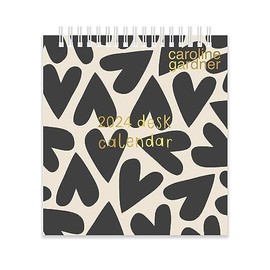 2024 Caroline Gardner Hearts & Mixed Prints Desk Calendar