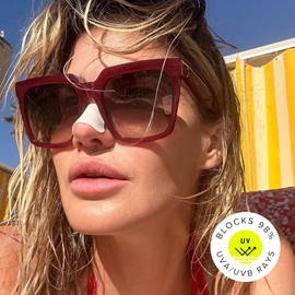 Sun Patch, Reusable Sun Screen Silicone Patches for UV Protection & Face Sunscreen, Sun Face Patches For Sun Exposure, (1 Pack/4 Nose Shapes) (White) (Golf, Surf, Swim, Ski & Snow, Outdoors)