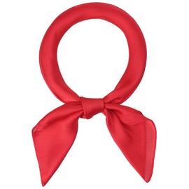 Allegra K Scarf, Plain, Square, Neckerchief, 27.6 inches (70 cm), Women's, red