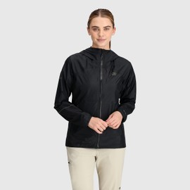 Outdoor Research Women's Helium Rain Jacket, Black, XL