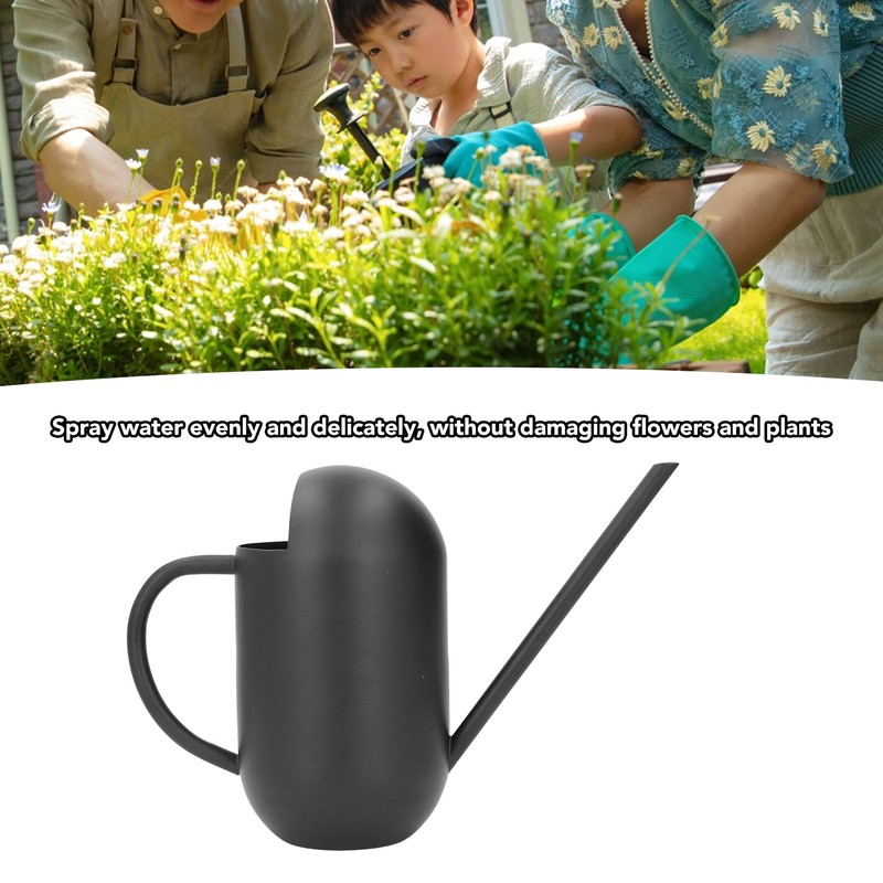 Stainless Steel Watering Can Easy Operation Multipurpose Portable Long Spout