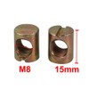 Sourcingmap 20pcs M8 Thread 15mm Height Zinc Plated Iron Slotted