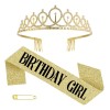 Corona Y Faja De Cumpleaños Para Mujeres Niña Decoraciones