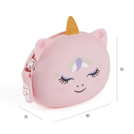 Back2Fun Uni Kinder Mondero Silicona Puppies Unicornio B2f Reisezubehör-Brieftasche, Rosa