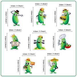 Blumomon 40Pcs Edible Cucumber Cupcake Toppers Cucumber Engagement Baby Shower Birthday Party Cupcake Picks Anniversary Party Decorations Supplies