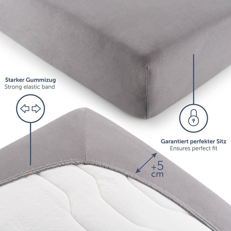 Blumtal Premium Fitted Sheet 90 x 200 cm, Super Soft