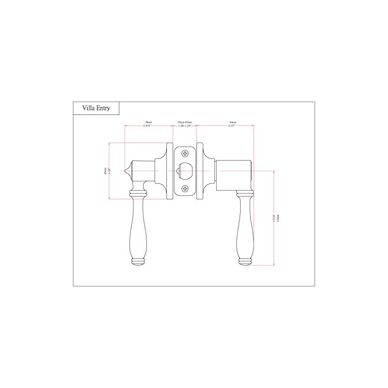 Designers Impressions Villa Design Satin Nickel Entry Door Lever (Front