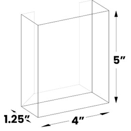 10-Pack Brochure Pockets / Pamphlet Holders, Self-Adhesive Backing – 4” x 5” x 1.25” Clear Flexible PVC, Peel & Stick Literature Display for Cardboard, Walls, Signage