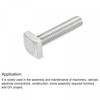 sourcing map Square Head Bolt, 10pcs M6x25mm Fully Thread 304