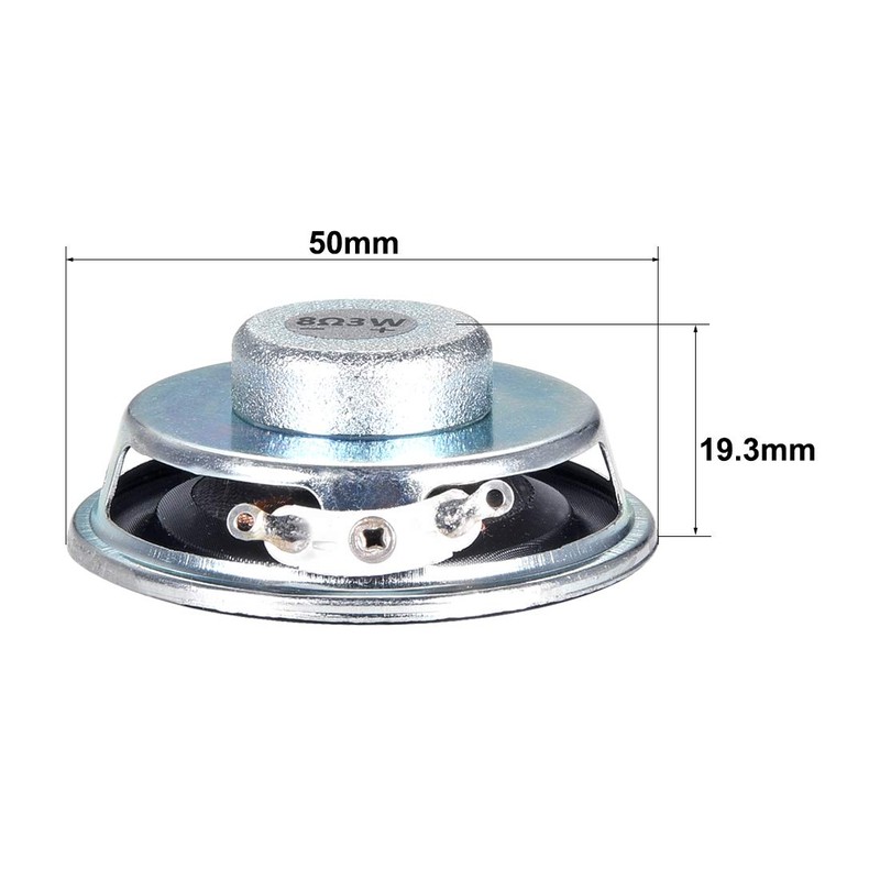 uxcell 3W 8 Ohm DIY Speaker 50mm Round Shape Replacement