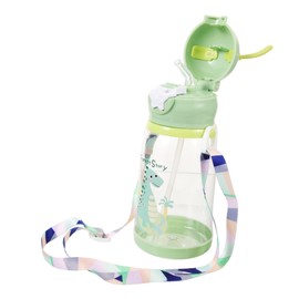 FUNOMOCYA Straw Cup for Cute Antler Design Leak Water Bottle Portable Lightweight for Milk Juice Water