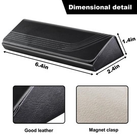 SMARTTOP 2 Pack Hard Shell Eyeglass Case，Sunglasses & Glass Case With Cleaning Cloth Lightweight Large Portable for men women