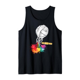 Crocheting Knitting Rainbow Yarn Rainbow Tank Top
