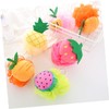 Minkissy 6pcs Fruit-Shaped Mesh Shower Balls Gentle Exfoliating Bath Sponge