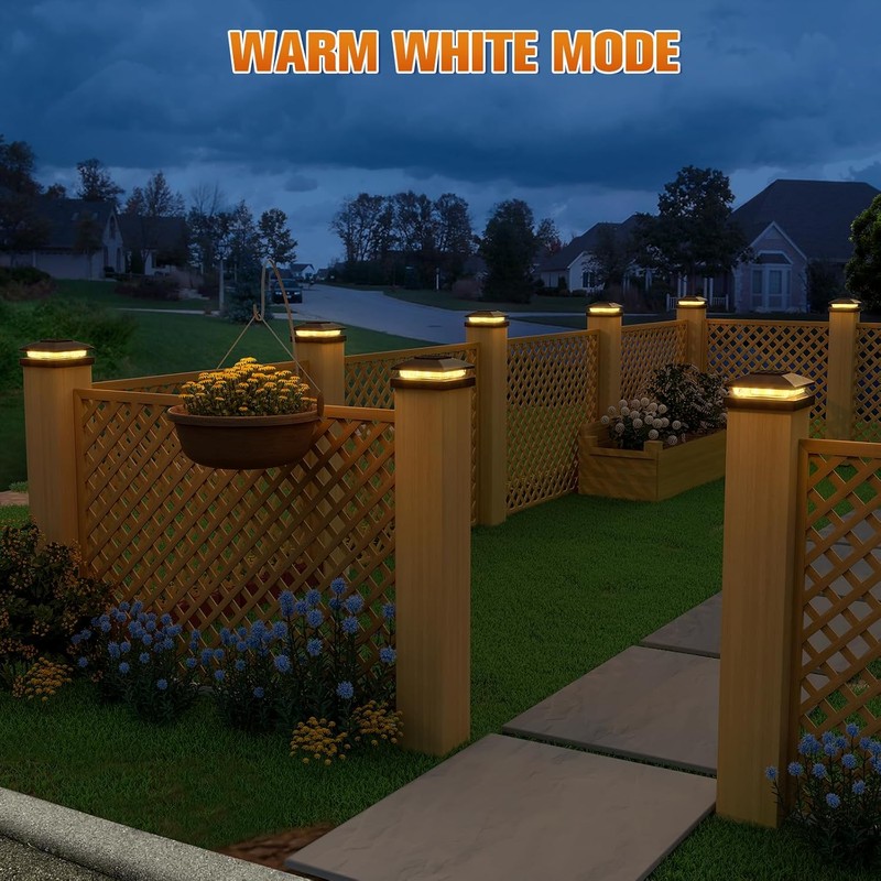 APONUO Solar Post Cap Lights for 4x4 Posts - IP64