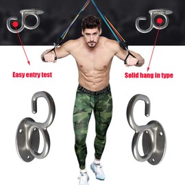 QIAOTLB 2PCS Heavy Duty Resistance Band Wall Anchor for Home Gym Strength Training Resistance Bands Suspension Straps Stretching Band