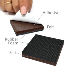 Non Slip Furniture Pads X-PROTECTOR – Premium 24 pcs 1 1/2” Furniture Pad! Best Furniture Grippers - Rubber Feet - Furniture Floor Protectors for Keep in Place Furniture & Furniture Stoppers