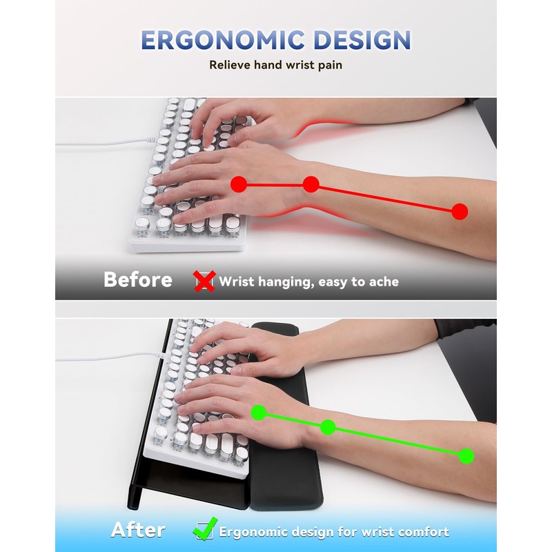 Laborio Computer Keyboard Wrist Rest Stand for Desktop, Keyboard Holder