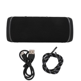 Bluetooth Speaker with Mic and RGB Light IPX5 Waterproof Portable Speaker for Outdoor Travel Family Gathering Black