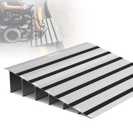 Nuvium 6" Rise Threshold Ramp for Doorways, Aluminum Door Entry Ramps for wheelchairs for Home, 800lbs Load Capacity, Portable Wheelchair Ramp for Scooters, Power Chairs, Walkers