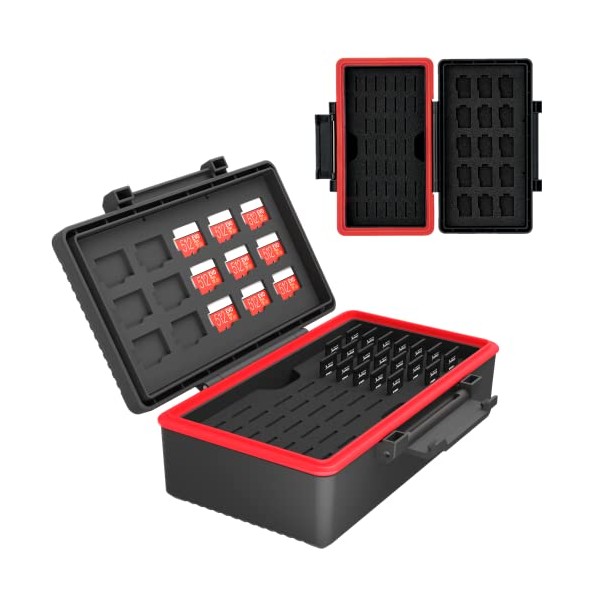 Kiorafoto 58 Slots TF Micro SD Memory Card Case Holder