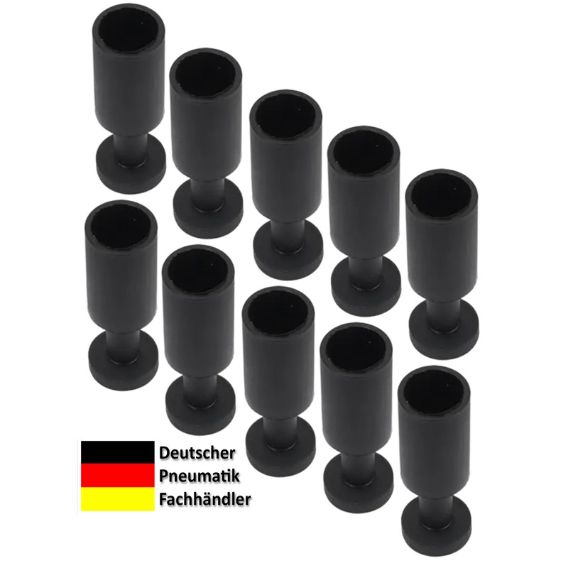 Pneumatic Plugs for Closing Plug Connections, Set of 10, 12