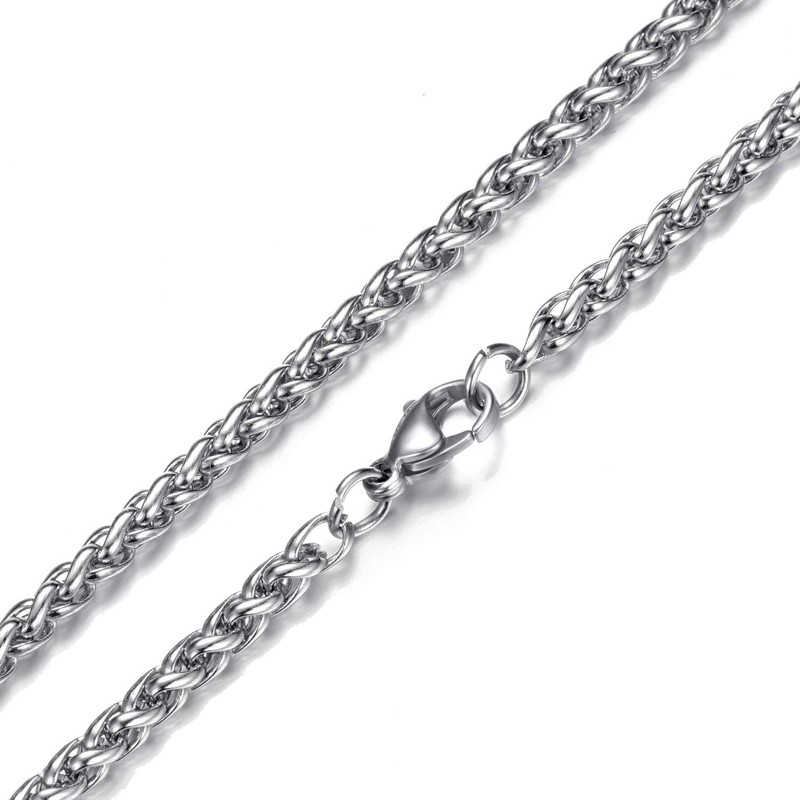 MOO&LEE Stainless Steel Lords Prayer Bar Necklace for Men 24