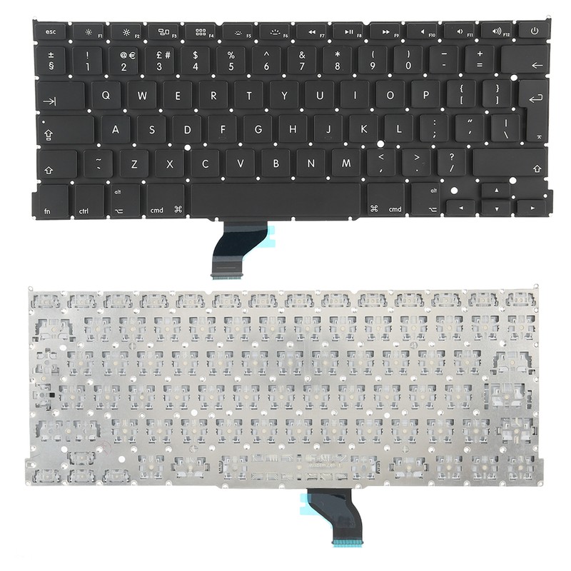 Black Laptop Replacement Keyboard Layout Fit for MacBook Pro A1502