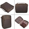 LEATHER VILLAGE Large Leather Bible Cover with Carry Handle &
