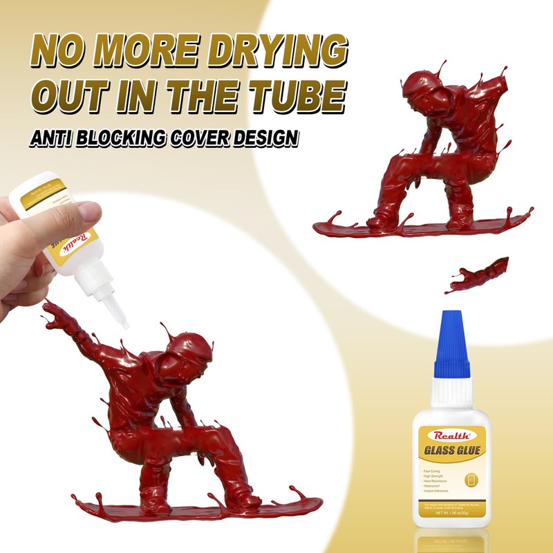 Clear Liquid Glass Glue 30g, Fast-Dry Glass Adhesive for Rearview