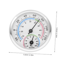 Kisangel Precision Mini Hygrometer Aluminum Alloy Body Dual Temperature Humidity Gauge for Use