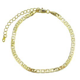 kelistom Gold Anklet for Women 14K Gold Silver Plated Cuban Mariner Figaro Link Chain Ankle Bracelets for Women