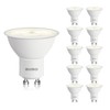 BUBO GU10 LED Bulb 6W Equivalent 50W, 3500K Natural White 650 Lumens, Non-Dimmable GU10 Bulb Replacement for Track Lighting, MR16 LED Bulb for Kitchen, Range Hood, Living Room, Bedroom, 10 Pack